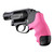 Hogue S&W J-Frame Revolver OverMolded Rubber "Tamer" Grip with Finger Grooves (Pink) - 60027