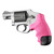 Hogue S&W J-Frame Revolver OverMolded Rubber "Tamer" Grip with Finger Grooves (Pink) - 60027