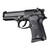 Hogue Beretta 92/96 Compact Series OverMolded Rubber Grips (Black) - 93010