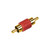 RCA COUPLER MALE;RED; BULLZ AUDIO; 10/BAG - BCMR