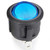Nippon Round Rocker Switch with Blue LED Illumination (10 pack) - EC1217BLUE