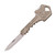 SOG Folding Key Knife 1.5" Drop Point Blade Stainless Steel Body - KEY102-CP