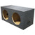 QPower Dual 10" Sealed Heavy Duty Square Empty Woofer Box - QMPSQ10E