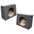 *TW12* EMPTY SPLIT WOOFER BOX ANGLE 12"; Mounts behind seat - QTW12
