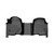 Smartliner Floor Liners Front/2nd Row 2019-2025 Silverado Crew Cab with Transmission Hump (Black) - SA0401/B0457