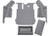 BedRug - 0710 Wrangler Jk 5pc Carpet Cargo Kit Grey Bedrug W/tailgate And Tubliner - BRJK07R2