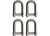 Extreme Max - D Shackle No Snag Pin 5/16stainless Bulk 4pk - 3006.8396.4