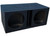 KING BOXES - Dual 12in Divided Chambers Subwoofer Enclosure - AK-12DVL