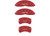 MGP Caliper Covers - Set Of 4 Caliper Covers Front And Rear: Rt Red Silver Characters - 12162SRT1RD