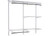 Rubbermaid - 48 Ft Wide Wire Closet Configuration Storage Kit White - 2060344
