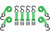 Winston - SmartStraps - CargoSmart - TowSmart - 10ft 900lb Cambuckle Tie Down 4 Pk Green - 146