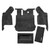 BedRug - 0710 Wrangler Jk Unlimited 5pc Carpet Cargo Kit Grey Bedrug W/tailgate And Tubliner - BRJK07R4