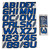 Hardline Products - 700 Series 3in Letter/number Kitblue/black - BLBLK700