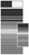 Carefree of Colorado - Replacement Awning Vinyl Fabric 14ft 2in Black/gray Dune Stripe White Weatherg - JU158D00