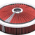 Edelbrock - A/c 14' Round Chrome /red - 43660