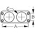 Sea-Dog, 4260311, Back Mount Socket Panel, A: 1-7/8", C: 1-1/8", Black, Holes: 1, #8 FH - 426031-1
