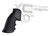 Hogue S&W K/L-Frame Revolvers OverMolded Rubber Full Size Grip Finger Grooves (Black) - 100004