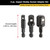 Titan Impact Stubby Socket Adapter Set (3 Piece) - 12061