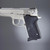 Hogue S&W 4516 Series Compact 45/40 Caliber Rubber Grip Panels (Black) - 16010