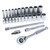 Wiha 1/4" Drive Professional Standard and Deep Socket Tray Set - Metric (27 Piece) - 33395