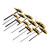Wiha Soft Grip Dual Drive Ball End SAE Hex T-Handle Inch Black Finish (11 Piece Set) - 33494