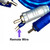 XScorpion 3-Foot Right Angle Triple Shielded RCA Cable with Remote Wire - 3TR