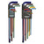 Bondhus ColorGuard Plated Balldriver Metric/SAE Ball End HEX L-Keys Double Set (22 Piece) - 69600