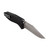 SOG Flare Assisted Folding Knife 3.5" Satin Plain Blade Black GRN Handles - FLA1001-CP