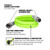 Flexzilla Garden Lead-in Hose 5/8" x 5' 3/4" - 11 1/2 GHT Fittings ZillaGreen - HFZG505YW