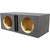 Qpower Dual 10" Ported Heavy Duty Enclosure with Divider - QHD210VDIV