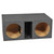 QPower Dual 12" Large Slot-Ported Heavy-Duty Empty Woofer Box - QHD212VL