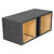 EMPTY WOOFER BOX DUAL 15" SQUARE;VENTED;MDF;QPOWER - HD215 VENT SQ