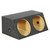 QPower (2) 15" Heavy Duty Angled Woofer Box - 1" MDF Construciton - QHDBASS15