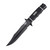 SOG Tech Bowie - Fixed 6.4" Black Plain Blade Kraton Handle Kydex Sheath - S10B-K
