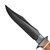 SOG Super Bowie 7.5" Black TiNi Fixed Blade Leather Handles Leather Sheath - SB1T-L