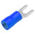 XScorpion Spade Terminals - #8 14/16ga. - Blue (100 pack) - ST8B