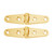 Whitecap Strap Hinge - Polished Brass - 4" x 1" - Pair - S-0604BC