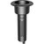 Mate Series Plastic 0 Degree Rod & Cup Holder - Drain - Round Top - Black - P1000DB