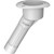 Mate Series Plastic 30 Degree Rod & Cup Holder - Open - Oval Top - White - P2030W