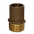 GROCO 1-1/2" NPT x 1-3/4" Bronze Full Flow Pipe to Hose Straight Fitting - FF-1500