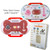 Lunasea Child/Pet Safety Water Activated Strobe Light w/RF Transmitter & Portable Audio/Visual Receiver - Red Case - LLB-63RB-E0-K1