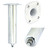 Tigress 4 Hole Extra Long Swivel Rectangular Head Rod Holder - 0 Degree - 12-1/2" - 88522XL