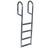 Dock Edge Welded Aluminum Fixed Wide Step Ladder - 4-Step - DE2044F