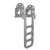 Dock Edge Flip-Up Polyethylene Roto Molded 4-Step Dock Ladder - Grey - DE2064F
