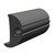 TACO Flexible Vinyl Black Rub Rail 1-1/16" x 1-7/8" 50'L - V11-2423BKA50-1