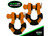 Rhino USA - 8 Ton Recovery Super Shackle 2 Pck Orange - RHUSUPERSHACK-ORG
