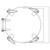 Icf - Drop Bolt Hatch Rnd 19" Raised 5" 4 Dog - DB343-19R-A