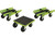 Extreme Max - Snowmobile Dolly (set Of 3)with 2.5 Caster Wheels Green - 5800.2006