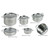 Marine Business Kitchen Cookware Pan Set Self-Containing - Stainless Steel - Set of 8 - 20001