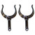 Perko Ribbed Type Rowlock Horns - Chrome Plated Zinc - Pair - 1262DP0CHR